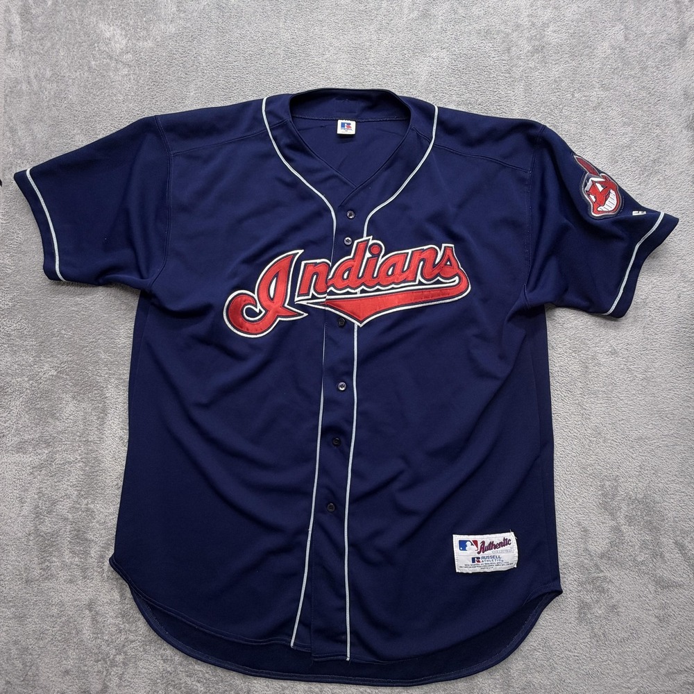 VTG Cleveland Indians Russell Athletic MLB Martinez Baseball Jersey Size 56